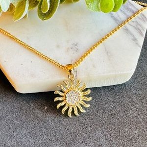 Sun Necklace 18k Gold Pendant Necklace